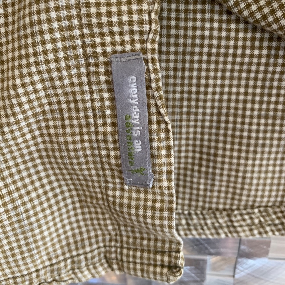 Horny Toad Khaki & White Gingham Buttondown - Picture 6 of 8